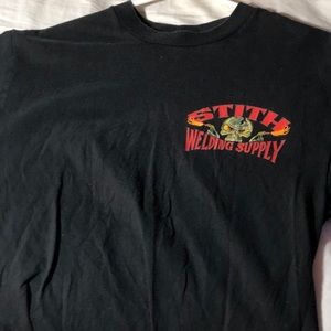 stitch welding graphic tee